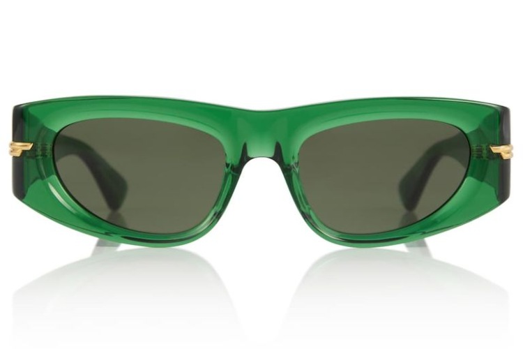 Originalne pravougaone naočare za sunce u zelenoj boji