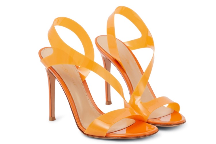 Narandžaste sandače sa visokom potpeticom