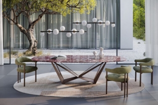 Cattelan Italia donosi dramatični Lepanto Red mermer u novu Skorpio Marble kolekciju